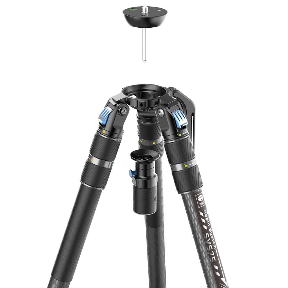 SIRUI SVS75 Rapid System One-Step Height Adjustment Video Tripod 10