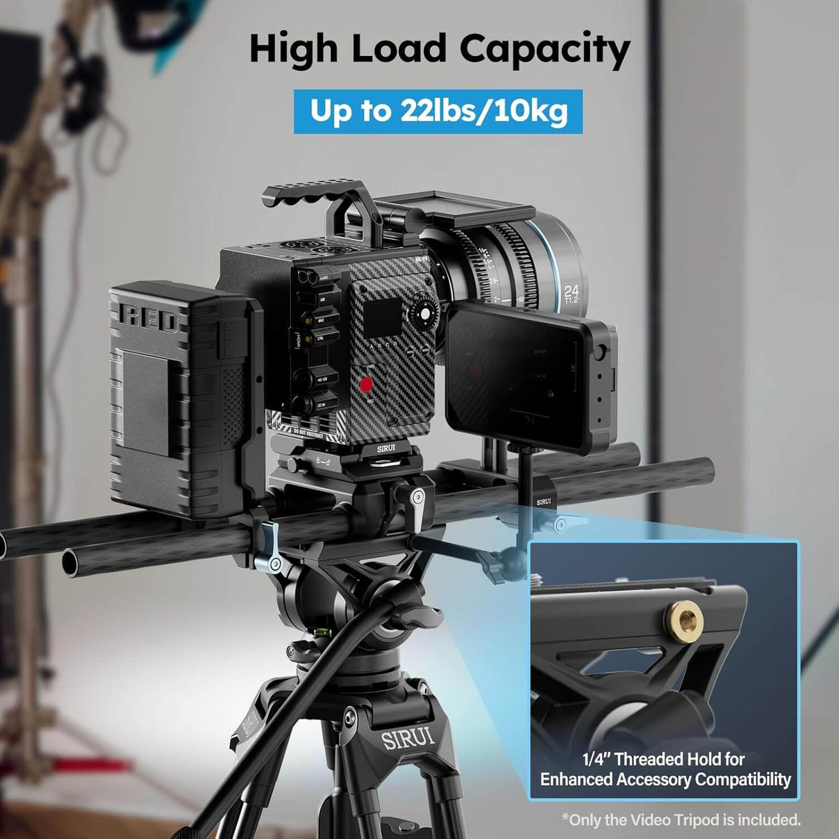 SIRUI Heavy Duty Video Tripod for Camera AVT-11 3