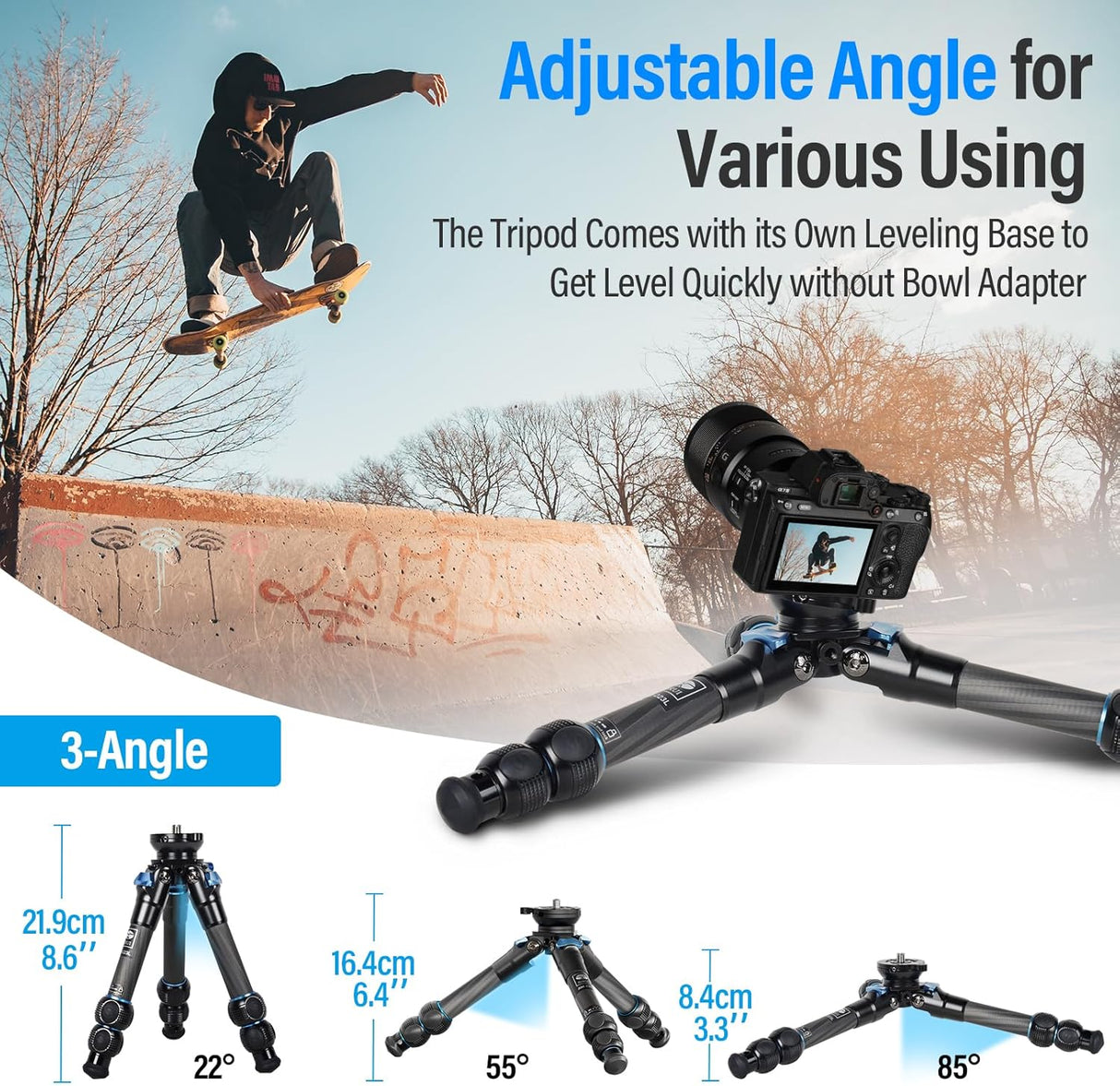 SIRUI Steel Series Tripods AM-223L Horizontally Adjustable Tripods