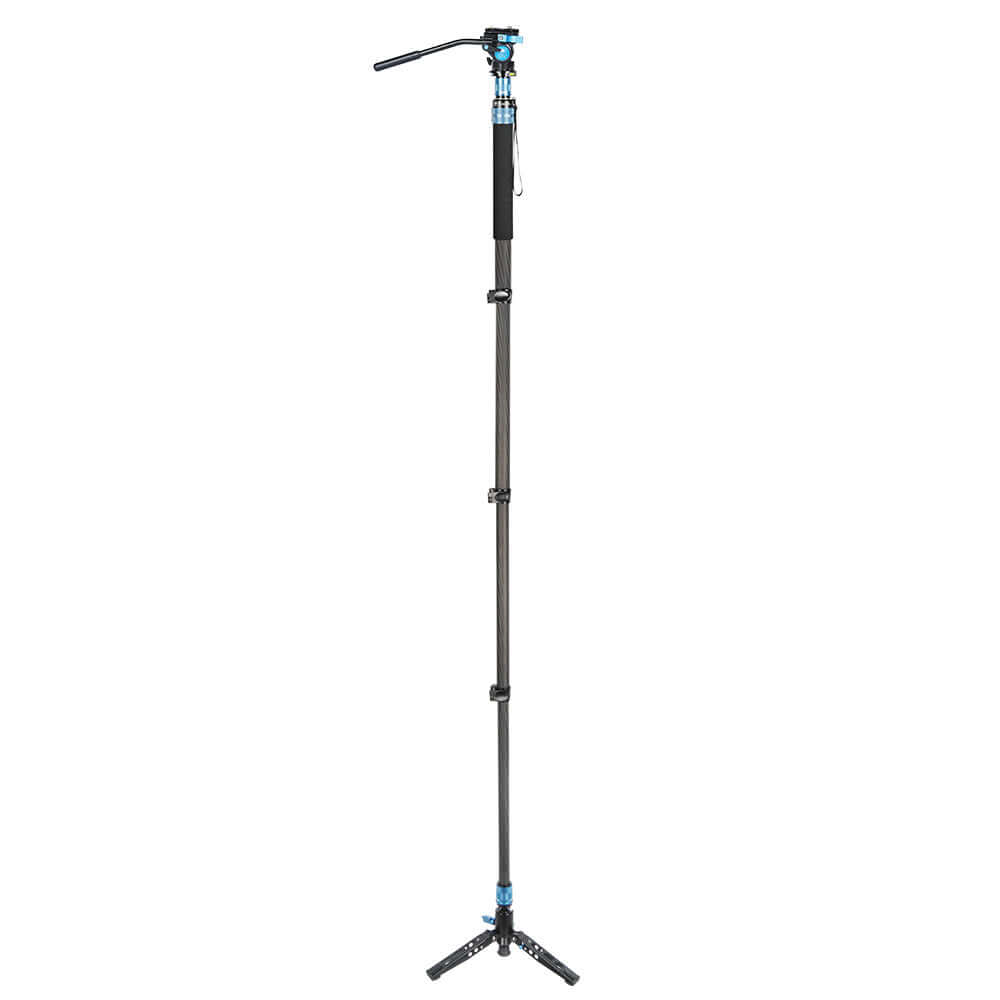 P-424FL/FS 4 Sections Carbon Fiber Monopod+ VA-5X Fluid Head 4