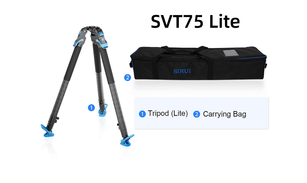 SIRUI SVT75 One-Step Height Adjustment Video Tripod