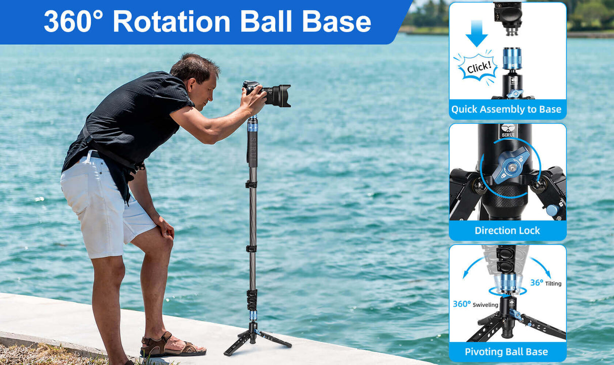 SIRUI P-325FL/FS 5 Section Carbon Fiber Monopod 7