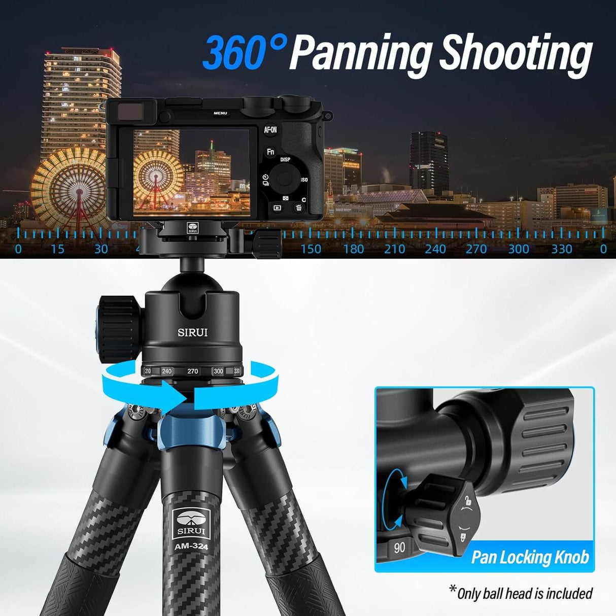 SIRUI AM-40 Low Profile Heavy Duty Ball Head 6