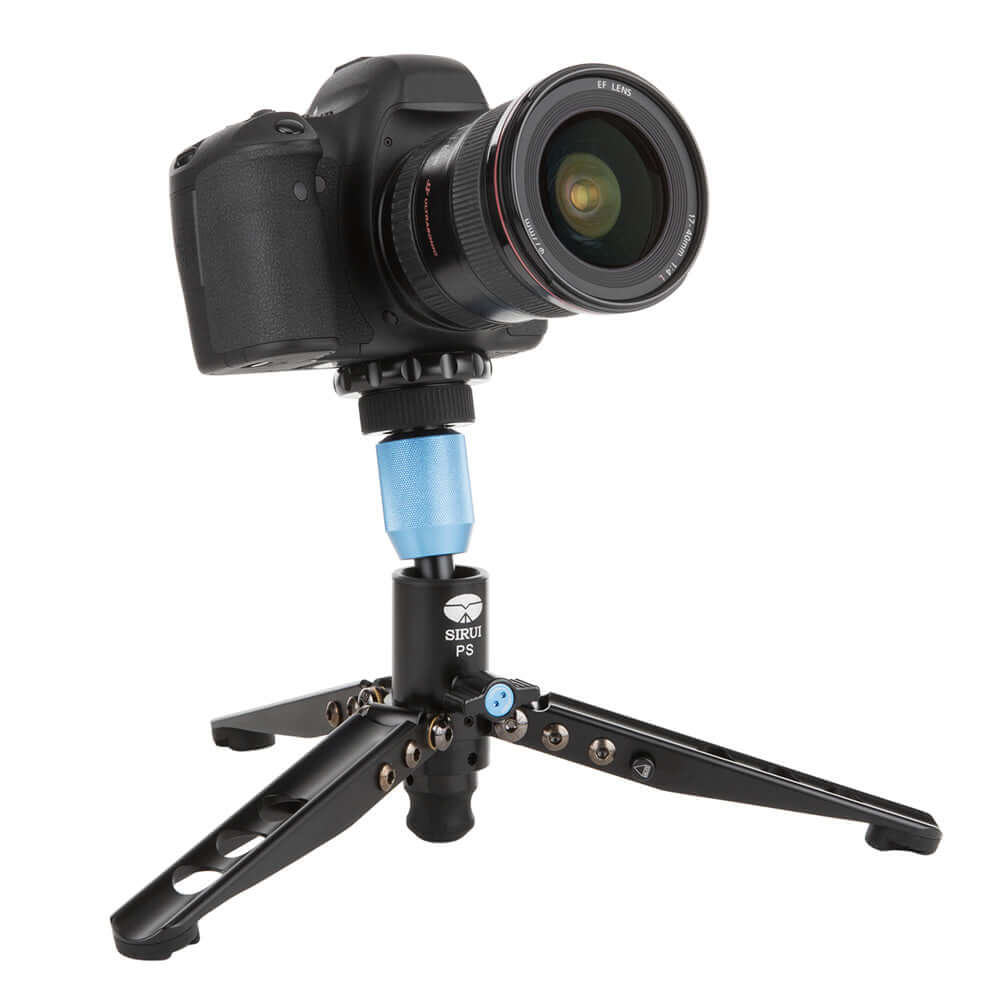 SIRUI P-326SR Multifunction Carbon Monopod with VH-10X Pro Fluid Video Head - PSR Series supporting a DSLR camera