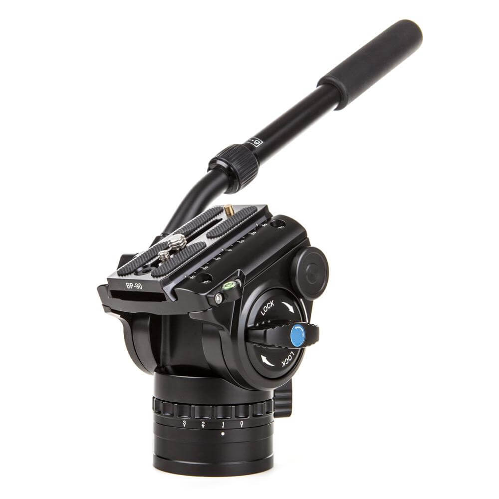 SIRUI P-326SR Multifunction Carbon Monopod with VH-10X Pro Fluid Video Head - PSR Series fluid video head close-up image.