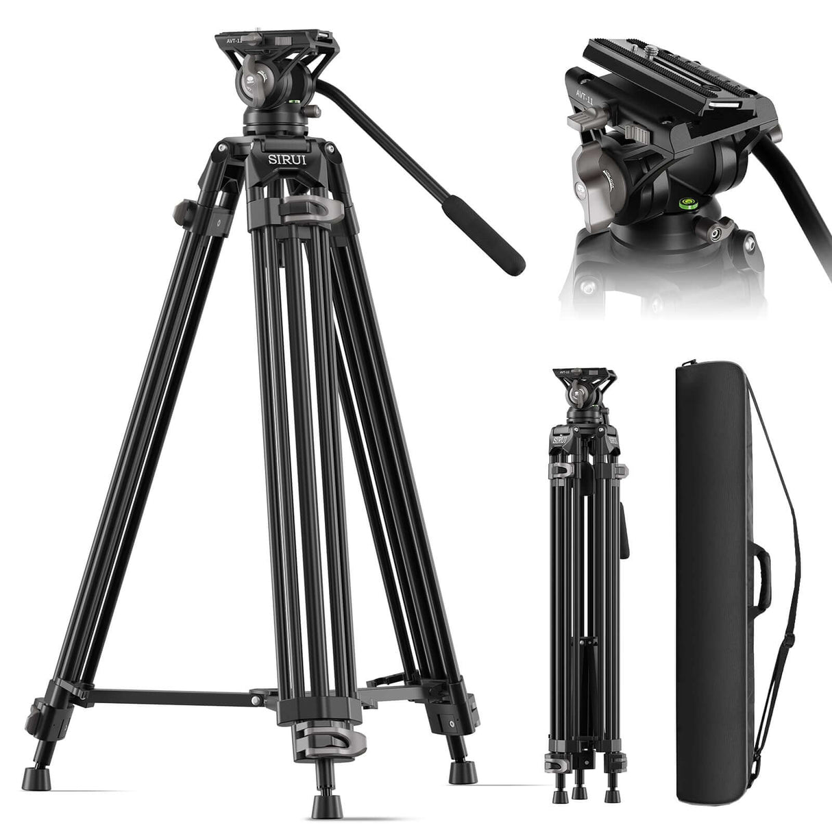 SIRUI Heavy Duty Video Tripod for Camera AVT-11 1
