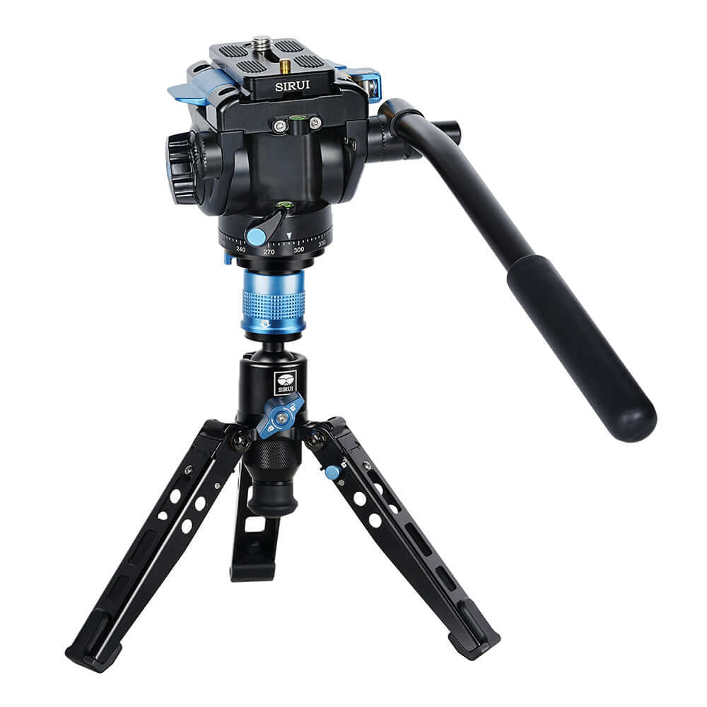 P-424FL/FS 4 Sections Carbon Fiber Monopod+ VA-5X Fluid Head 1