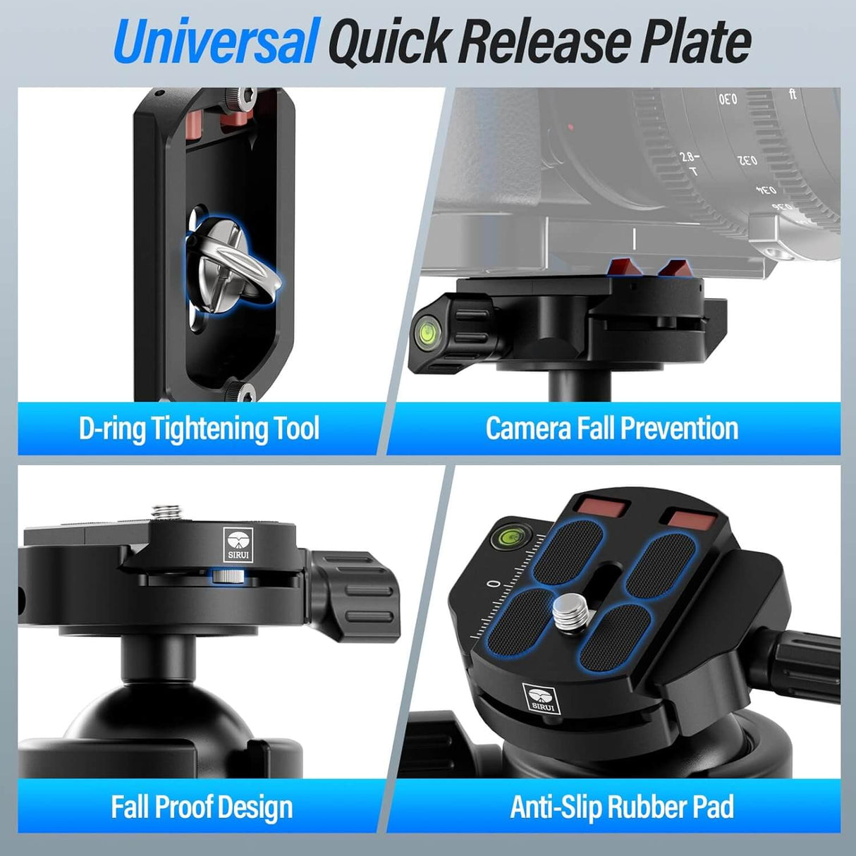 SIRUI AM-40 Low Profile Heavy Duty Ball Head 8