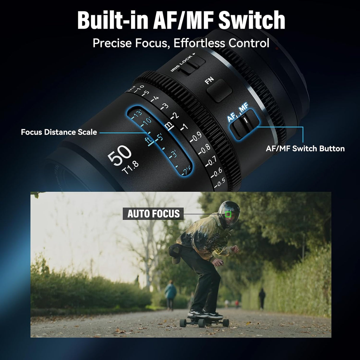 SIRUI Astra 50/75/100mm T1.8 1.33x Full-Frame Autofocus Anamorphic Cine Lens