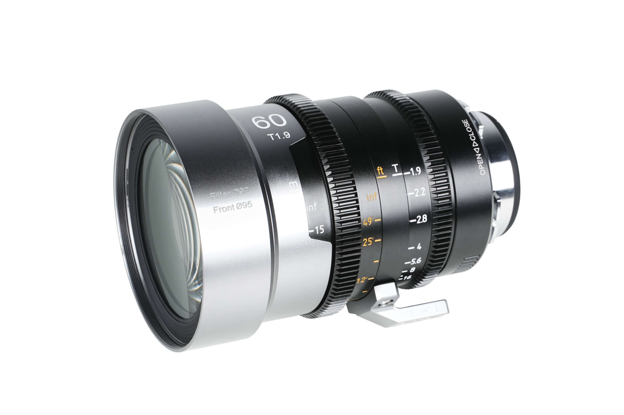 SIRUI 1.5x T1.9 IronStar Series Anamorphic Full Frame Cine Lens side view showcasing design and features.