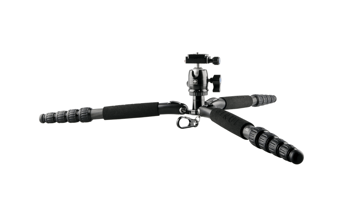 Sirui T-0S Series Travel Tripod with B-00 Ball Head (Black, Carbon Fiber) T-025SK+B-00K 2