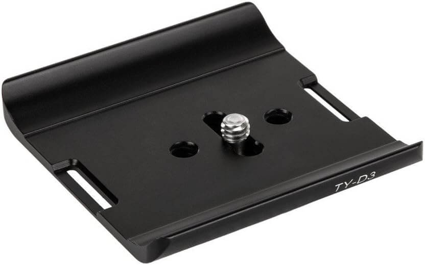 Sirui TY-D3 Arca-Type Pro Quick-Release Plate with a sleek design for stable camera mounting.