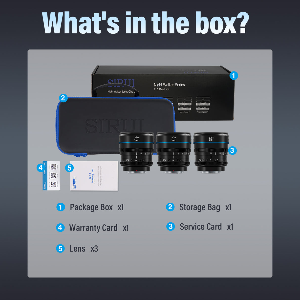 SIRUI Night Walker T1.2 S35 Frame Cine Lens Series