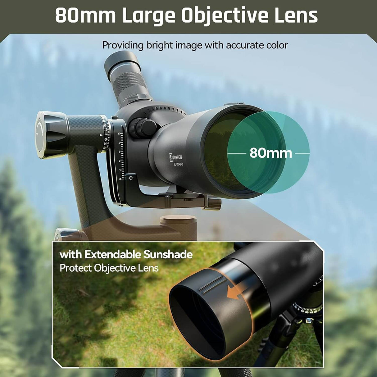 SIRUI Beyond S6080A Spotting Scopes For Hunting & Observation 10