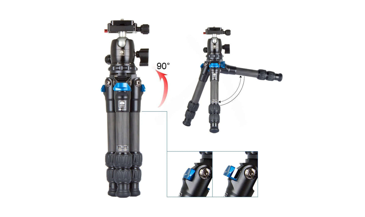 SIRUI AM-223 Carbon Fiber Mini Travel Tripod with B-00K Ball Head 3