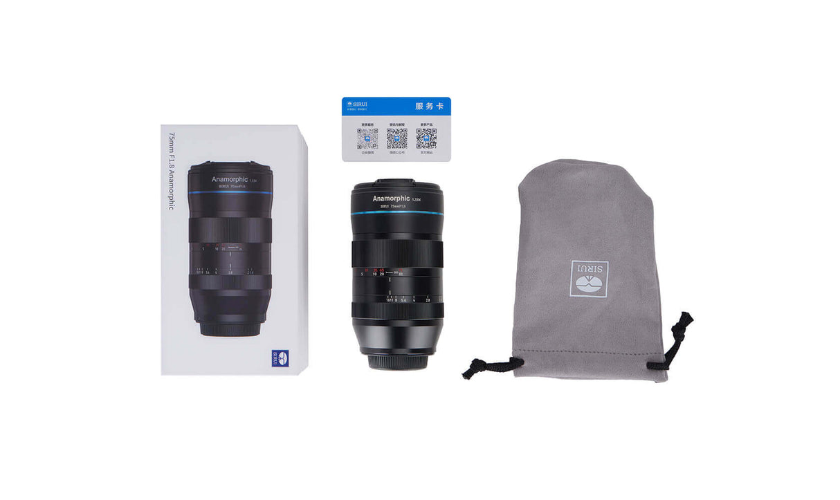 B Ware SIRUI 75mm F1.8 1.33X APS-C Anamorphic Lens