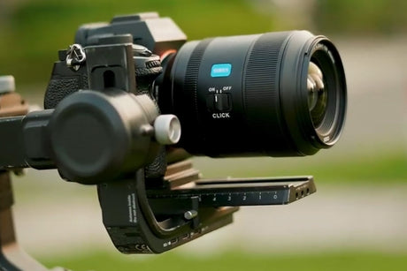 Camera setup for beginners in photography, featuring a lens and advanced focus settings.