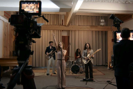 Affordable Cameras That Are Good for Video Projects in 2025 showcasing a band performing in a studio.