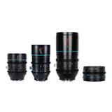 SIRUI Venus Full-Frame Anamorphic Lens Set featuring 35mm, 50mm, 75mm, 100mm, 135mm lenses and adapter.