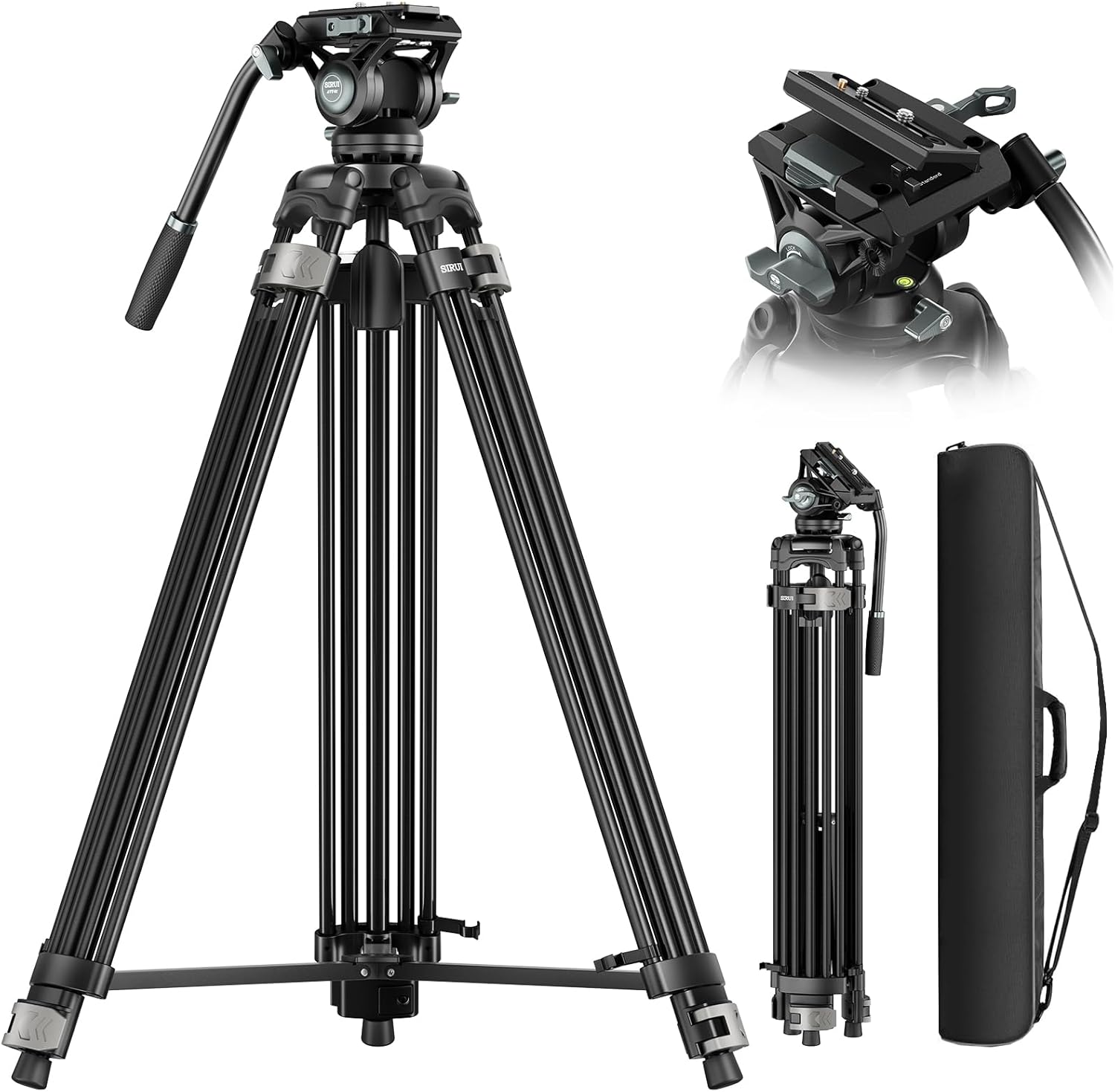 Aubaine : Sirui AVT-01 Heavy-Duty Fluid Head Video Tripod chez SIRUI