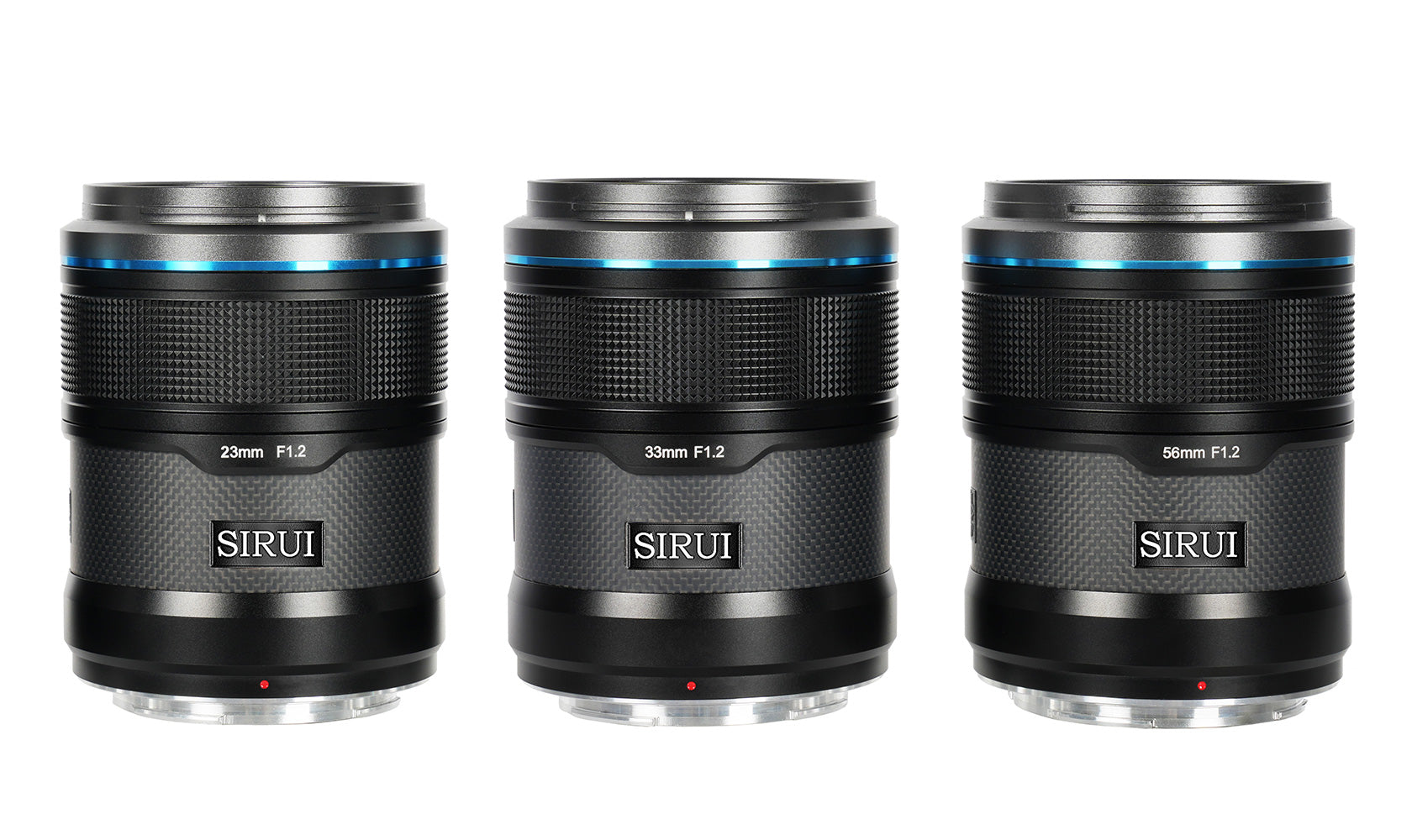 f1.2 sirui sirui sniper lens, APS-C frame autofocus lens Black 3 Pcs Set Mount Details 