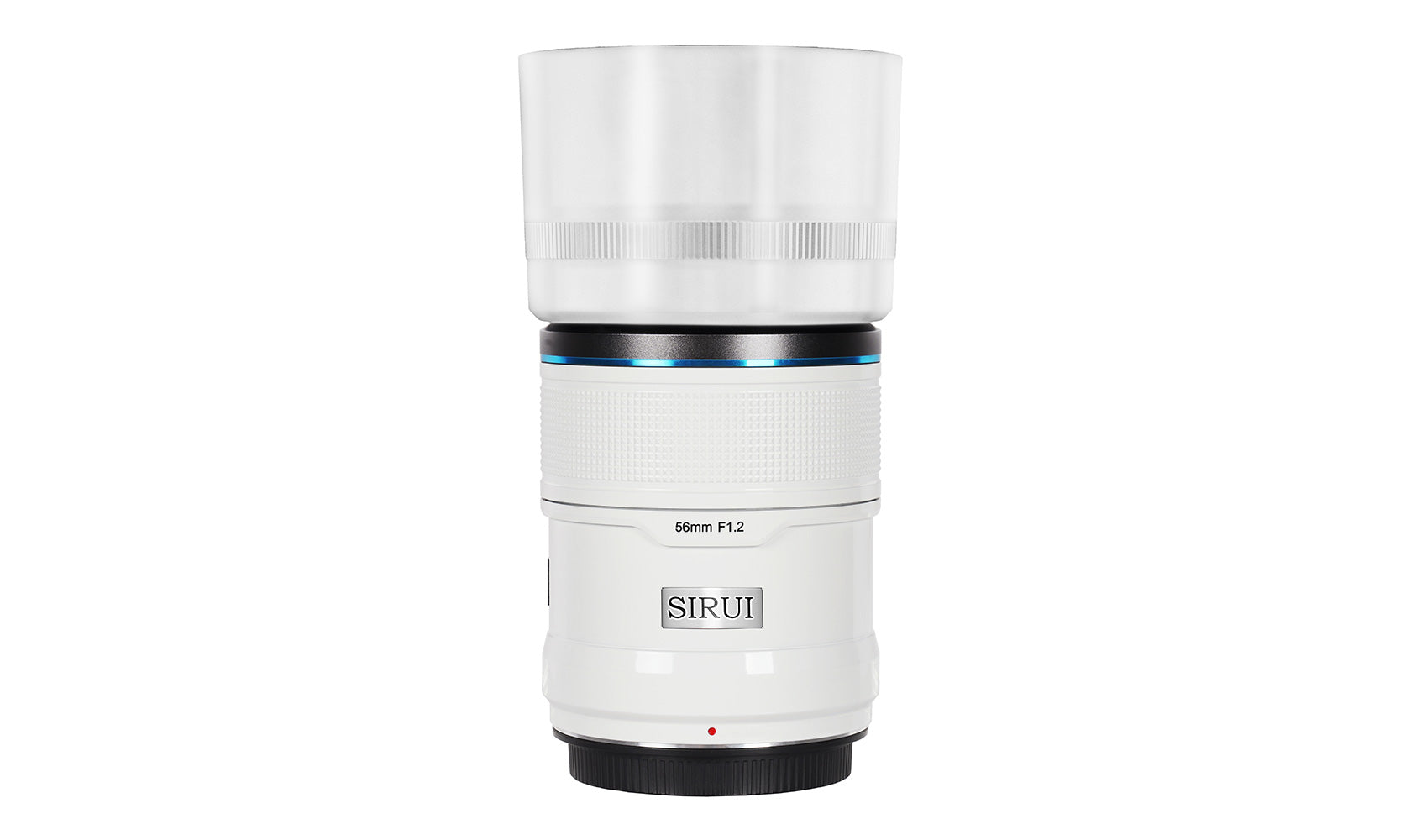 56mm f1.2 sirui sniper lens, APS-C Frame AF Lens, white with Round lens hood