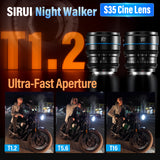 SIRUI Night Walker T1.2 S35 Frame Cine Lens Series