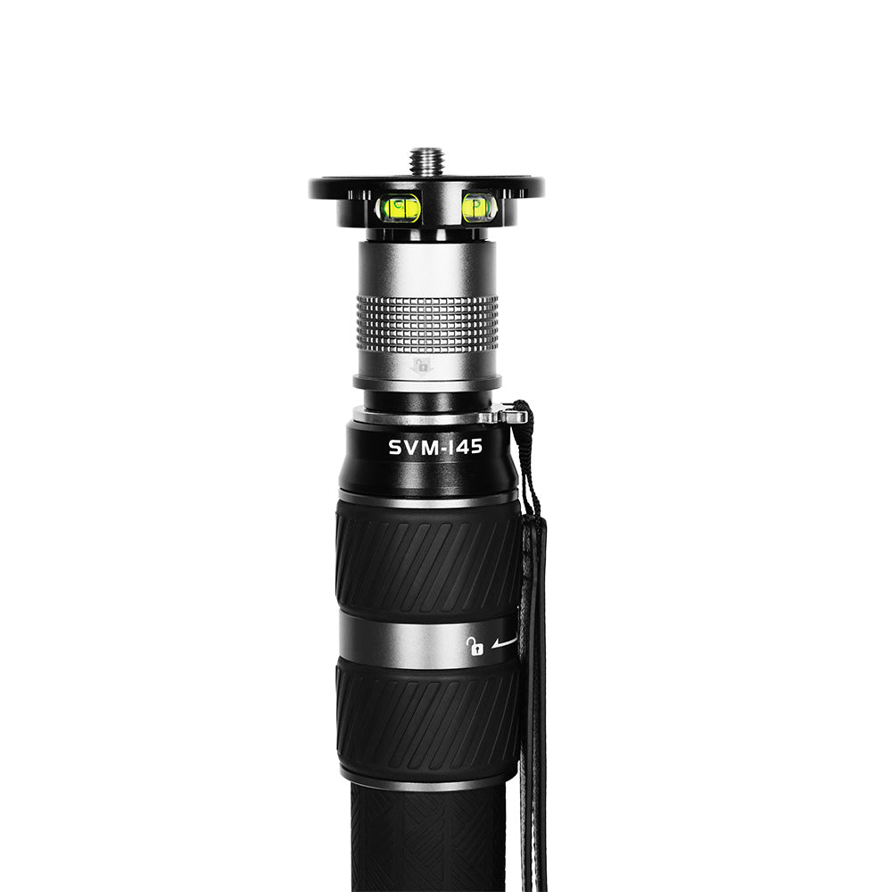 SVM-145:SIRUI’s patent-Rapid System-just rotate the twist lock to fast extend or retract this monopod