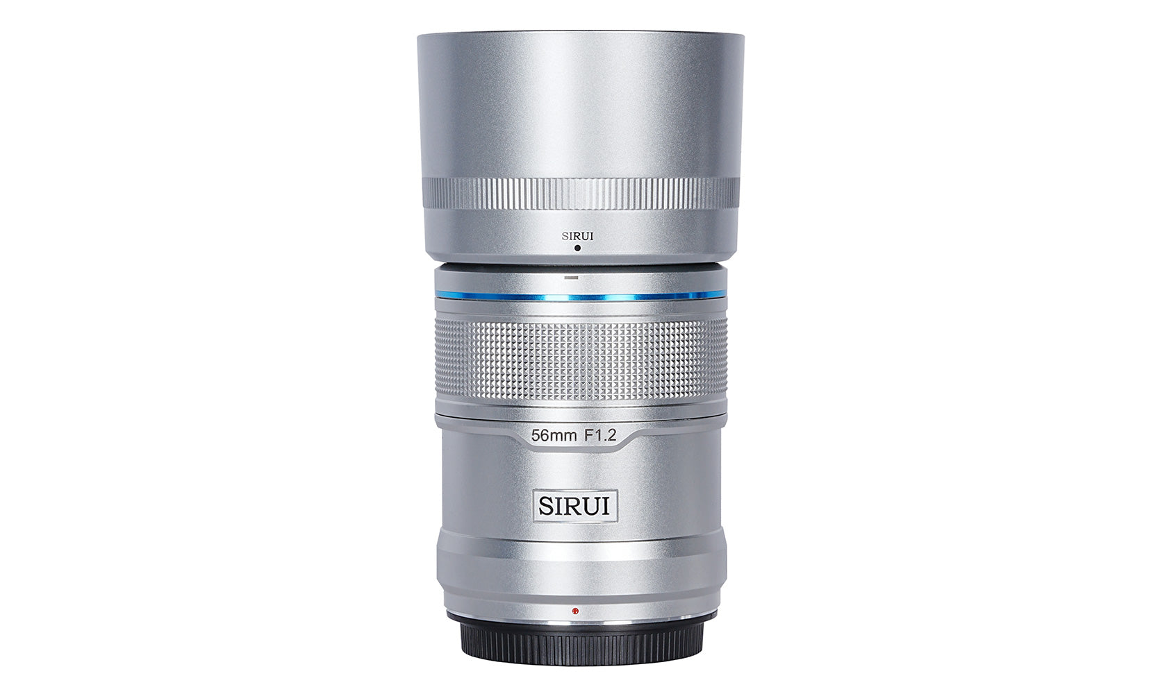 56mm f1.2 sirui sniper lens, APS-C Frame AF Lens, silver with Round lens hood