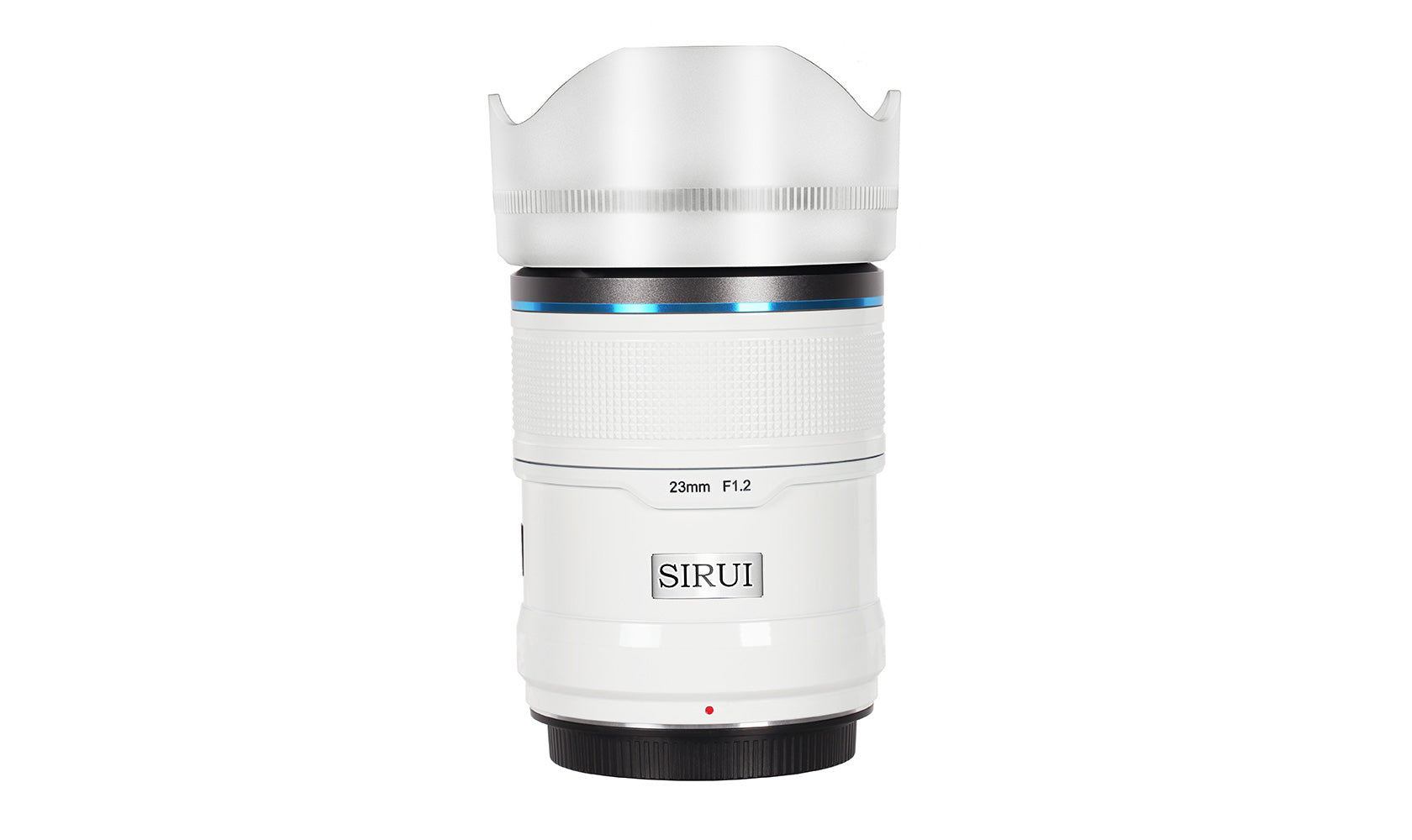 23mm f1.2 sirui sniper lens, APS-C Frame AF Lens, white with Petal-shaped lens hood