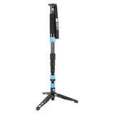 SIRUI P-224SR Multifunction Carbon Monopod with Stand Spider - PSR Series displayed with tripod legs extended.