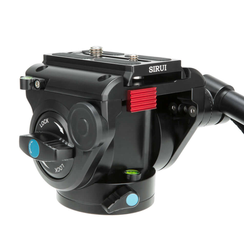 SIRUI P-426SR Multifunction Carbon Monopod with VH-10 Fluid Video Head - PSR Series close-up image of fluid video head.