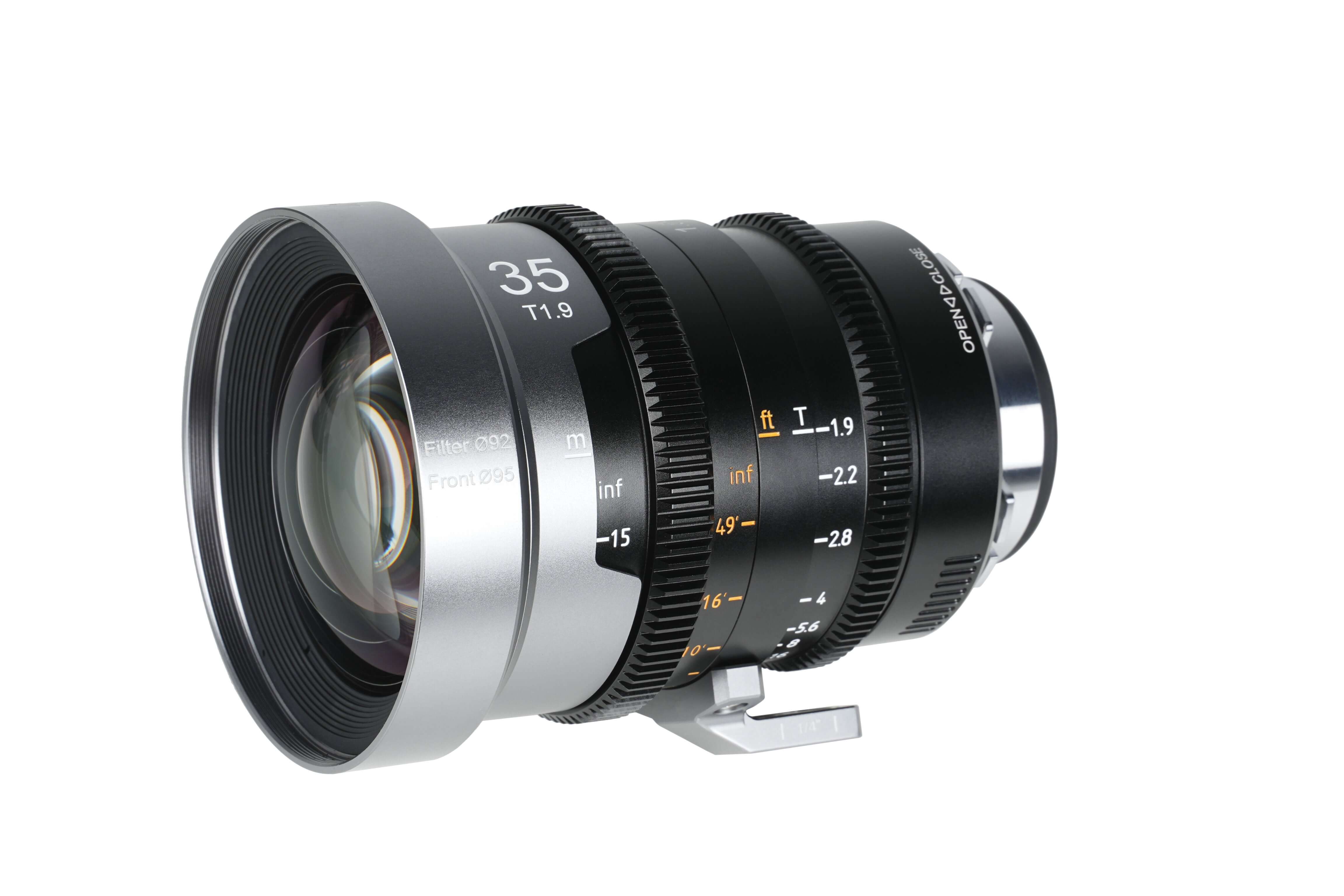 SIRUI 1.5x T1.9 IronStar Series Anamorphic Full Frame Cine Lens with 35mm focal length.