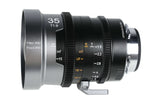 SIRUI 1.5x T1.9 IronStar Series Anamorphic Full Frame Cine Lens side view with focus markings.