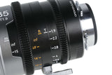 SIRUI 1.5x T1.9 IronStar Series Anamorphic Full Frame Cine Lens detailed view showcasing focus and aperture markings.