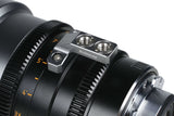 Close-up of the SIRUI 1.5x T1.9 IronStar Series Anamorphic Full Frame Cine Lens with a focus ring.