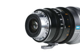 SIRUI 1.5x T1.9 IronStar Series Anamorphic Full Frame Cine Lens close-up view capturing lens details.