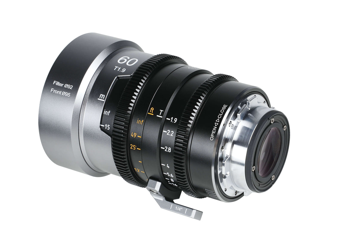 SIRUI 1.5x T1.9 IronStar Series Anamorphic Full Frame Cine Lens with detailed focus markings.