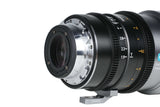 SIRUI 1.5x T1.9 IronStar Series Anamorphic Full Frame Cine Lens close-up showing lens mount and focus rings.