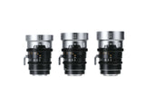 SIRUI 1.5x T1.9 IronStar Series Anamorphic Full Frame Cine Lens set of three lenses for cinematography.