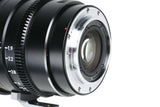 SIRUI 1.5x T1.9 IronStar Series Anamorphic Full Frame Cine Lens close-up showing lens mount and optical elements.