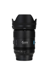 SIRUI AURORA Series 35mm F1.4 Full-frame Autofocus Lens with hood and clear branding.