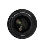 SIRUI AURORA Series 35mm F1.4 Full-frame Autofocus Lens showcasing the lens element and design features.