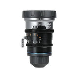 SIRUI 1.5x T1.9 IronStar Series Anamorphic Full Frame Cine Lens side view with detail and measurements.