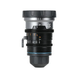 SIRUI 1.5x T1.9 IronStar Series Anamorphic Full Frame Cine Lens side view with detail and measurements.