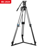 SIRUI SQ75 Rapid System One-step Height Adjustment Twin-leg Tripod Kit With VHS-10 Professional Fluid Head