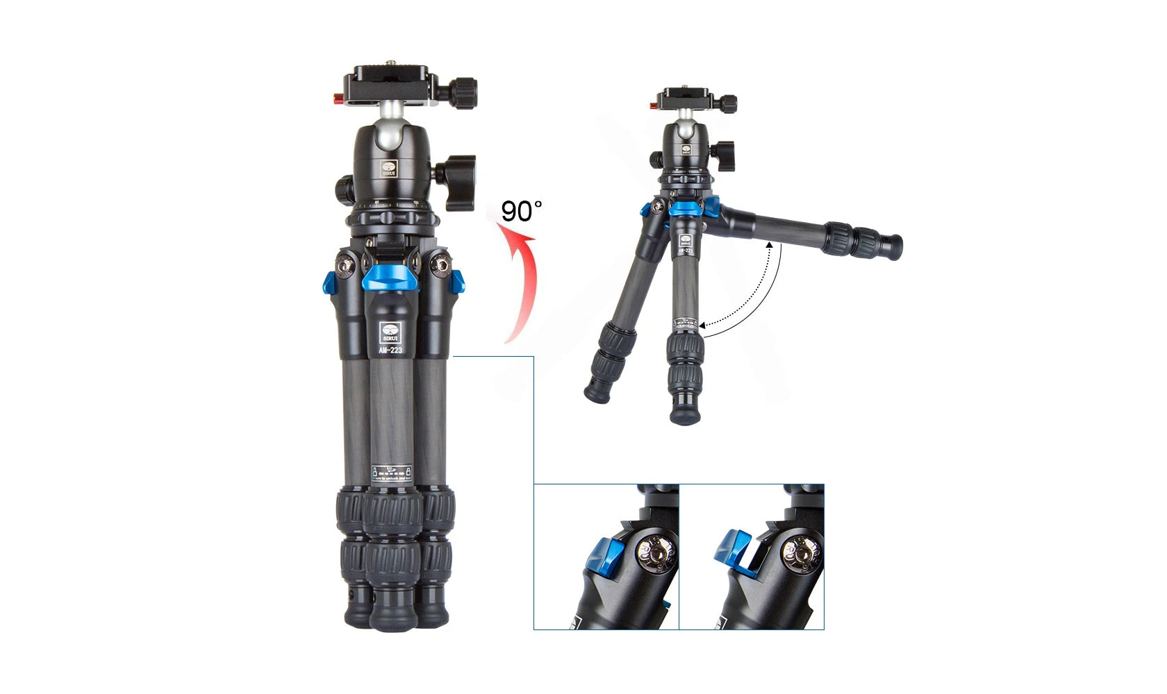 Mini Carbon Fiber Tripod with Ball Head – SIRUI®Official Store