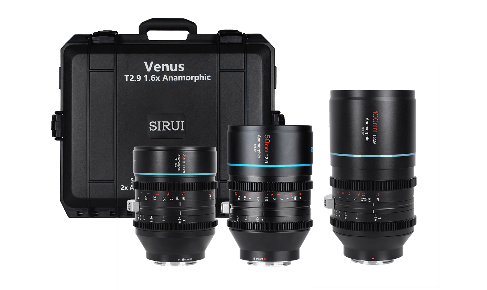 SIRUI Venus 35mm /100mm 1.6x Full-Frame Anamorphic Lenses – SIRUI