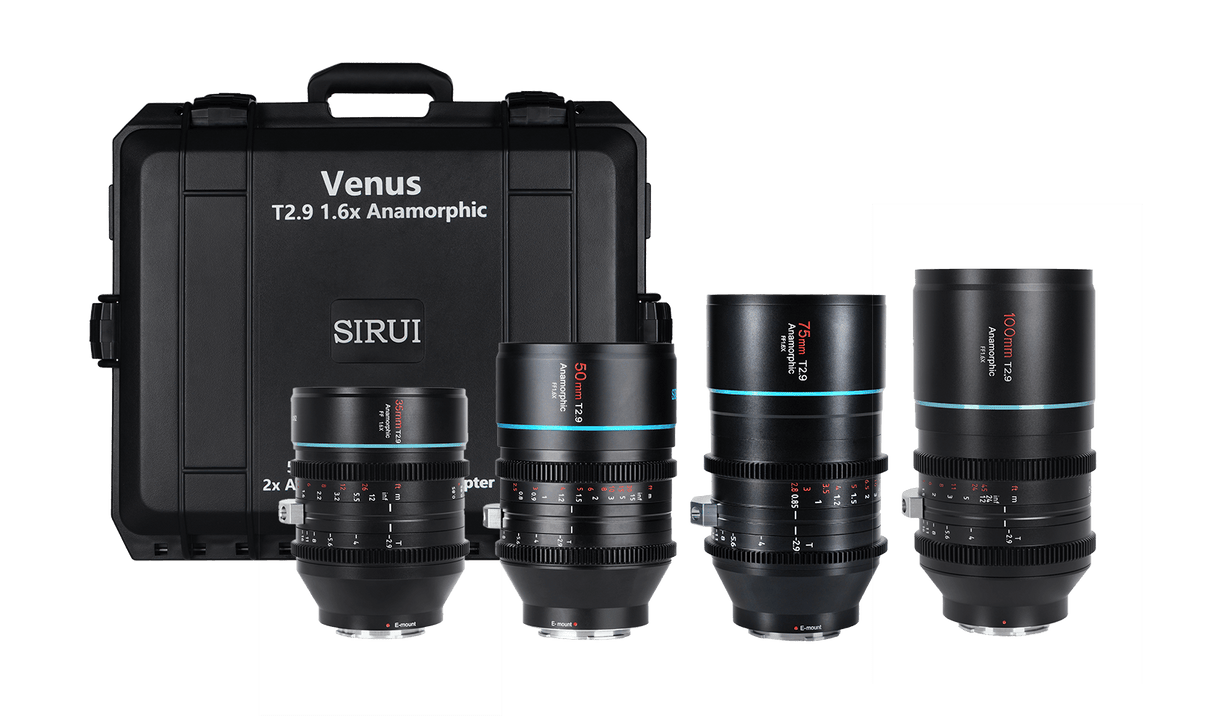SIRUI Venus 35mm /100mm 1.6x Full-Frame Anamorphic Lenses