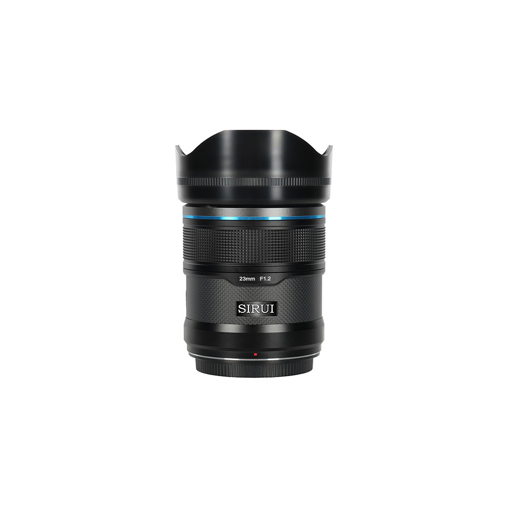 23mm f1.2 sirui sniper lens, APS-C Frame AF Lens, Black with Petal-shaped lens hood